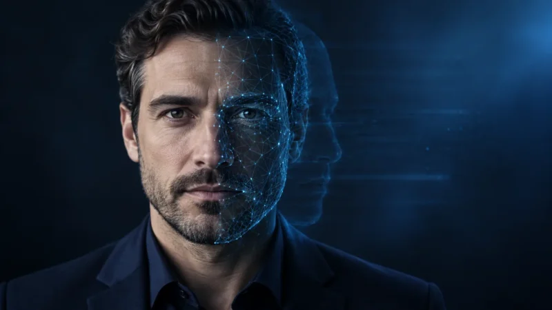 Imagem ilustrativa sobre deepfake e proteção da identidade.